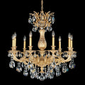 Schonbek Milano 9 Light 30" Wide Crystal Chandelier with Clear Optic Crystals