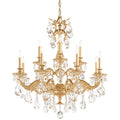 Schonbek Milano 12 Light 33" Wide Crystal Chandelier with Clear Optic Crystals