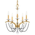Schonbek Priscilla 5 Light 18" Wide Crystal Chandelier with Dark Grey Pearl Beads