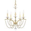 Schonbek Priscilla 5 Light 18" Wide Crystal Chandelier with Bronze Pearl Beads
