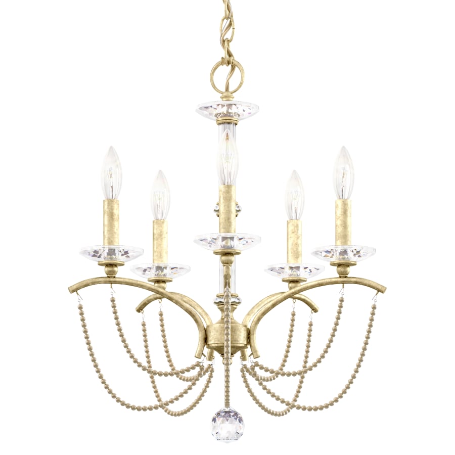 Schonbek Priscilla 5 Light 18" Wide Crystal Chandelier with Bronze Pearl Beads