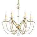 Schonbek Priscilla 6 Light 24" Wide Crystal Chandelier with Bronze Pearl Beads