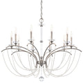 Schonbek Priscilla 10 Light 36" Wide Crystal Chandelier with White Pearl Beads