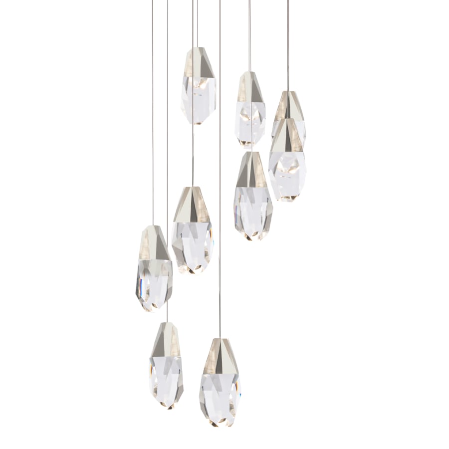 Schonbek Beyond Martini 9 Light 17" Wide LED Clear Optic Crystal Pendant