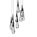 Schonbek Beyond Hibiscus 9 Light 17" Wide Switchable Color Temperature LED Faceted Crystal Multi Pendant Light