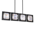 Schonbek Beyond Enchante 43" Wide LED Crystal Linear Pendant with Clear Optic Haze Crystal