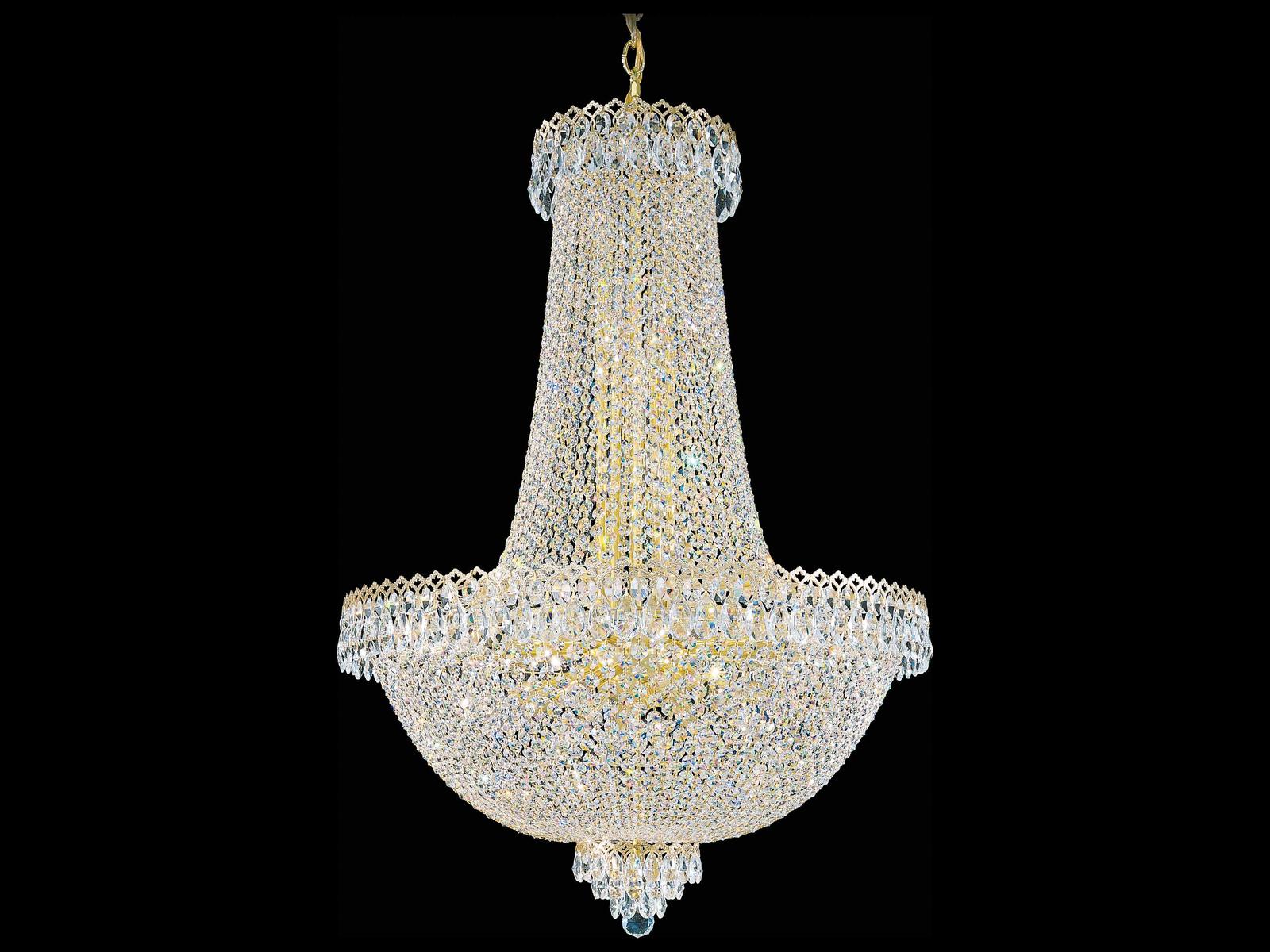 Schonbek Camelot 31-Light Gold Crystal Empire Chandelier