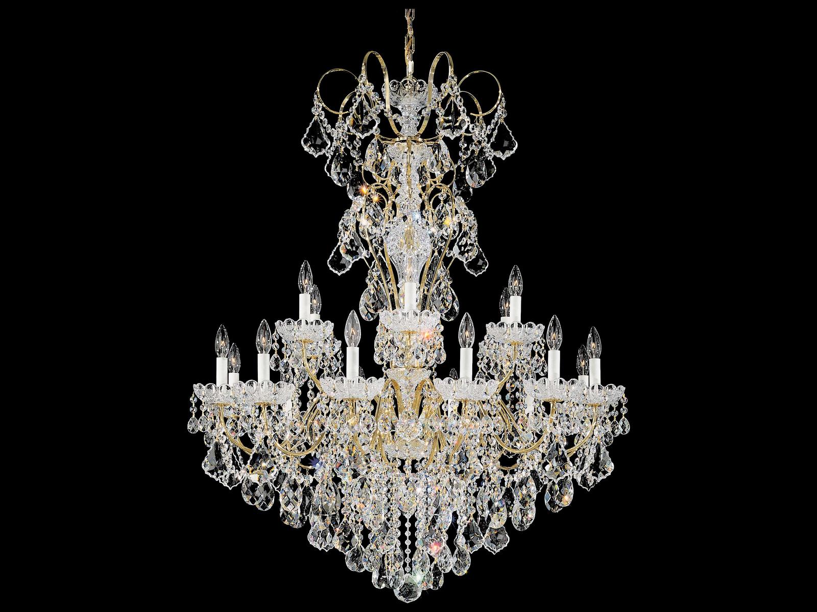 Schonbek New Orleans Crystal Candelabra Chandelier