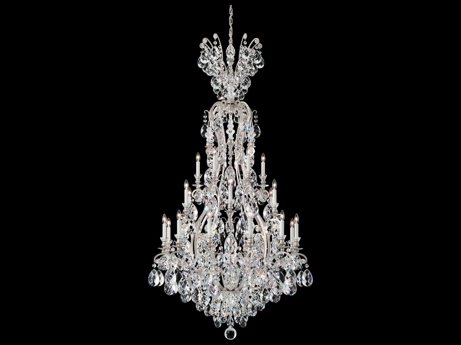 Schonbek 25-Light Renaissance Crystal Candelabra Chandelier in Gold