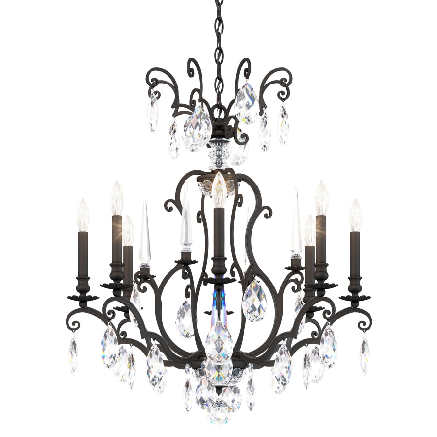 Schonbek Renaissance Nouveau 8 Light 32" Wide Crystal Chandelier with Clear Heritage Crystal Accents