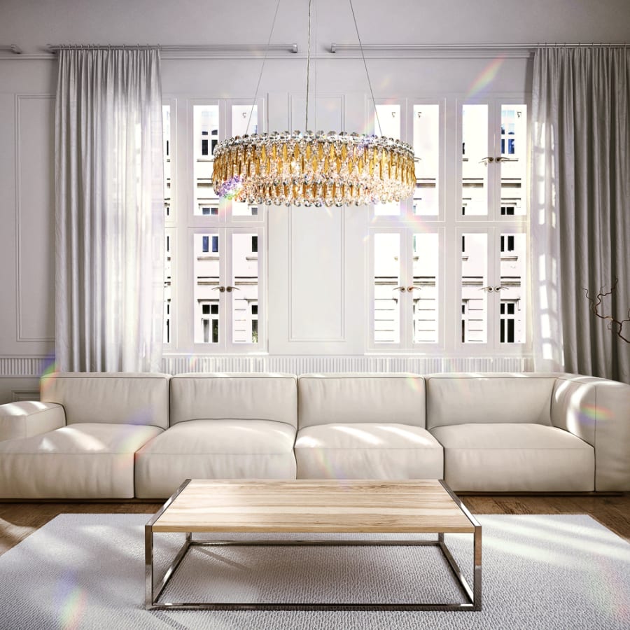 Schonbek Sarella 12 Light 24" Wide Crystal Pendant with Swarovski Crystals