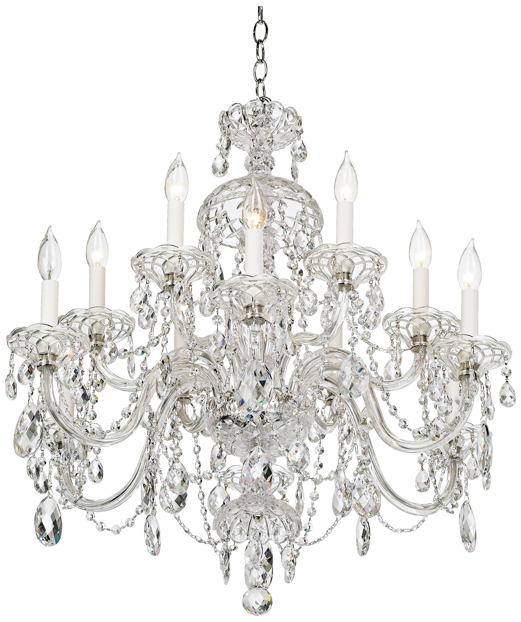 Schonbek Sterling 29" Wide Heritage Crystal 12-Light Chandelier