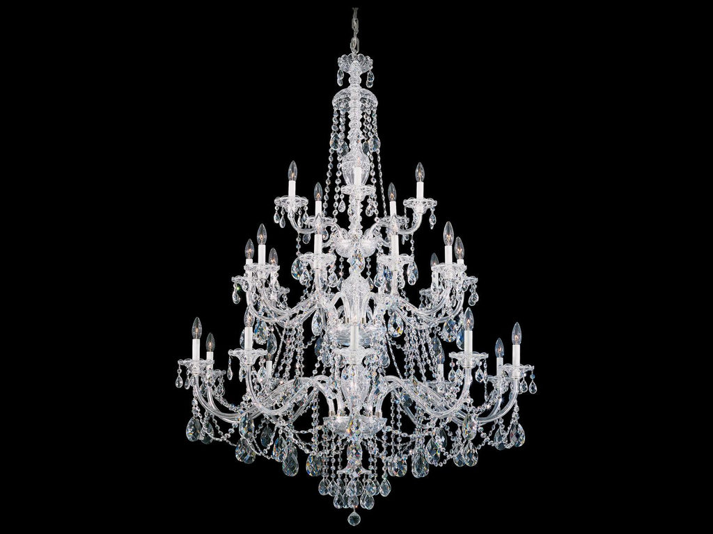 Schonbek Sterling 25-Light Crystal Candelabra Chandelier