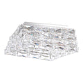 Schonbek Glissando 16" Wide LED Flush Mount Square Ceiling Fixture with Swarovski Crystals