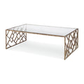 Century Furniture Grand Tour Furniture Lattice Bronze Cocktail Table Clearance
