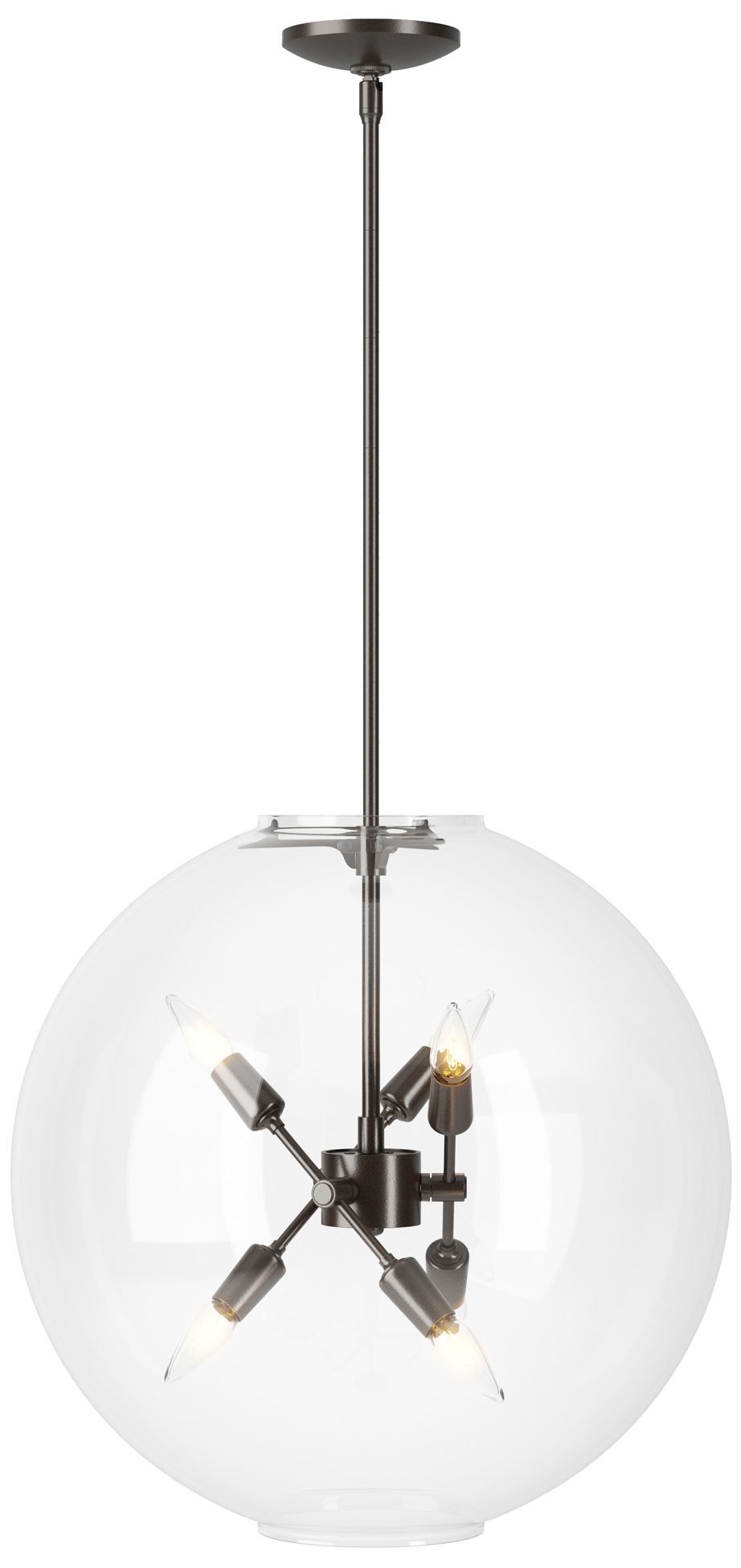 Sfera 6-Light Pendant - Oil Rubbed Bronze - Clear Glass