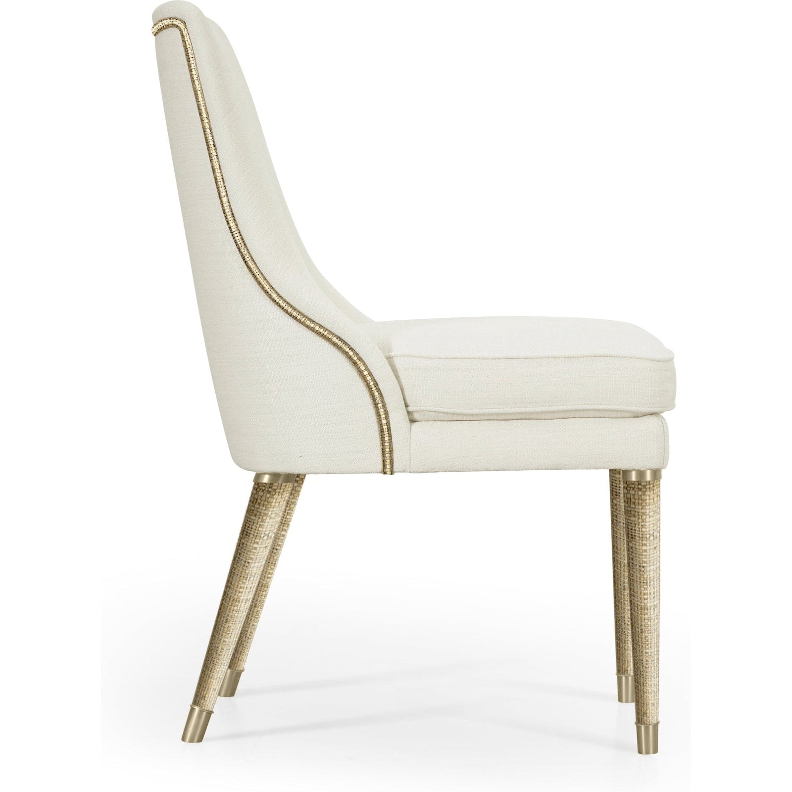 Jonathan Charles Shoal Linen & Grass Cloth Side Chair (500429-SC-C005-F058) - Set of 2