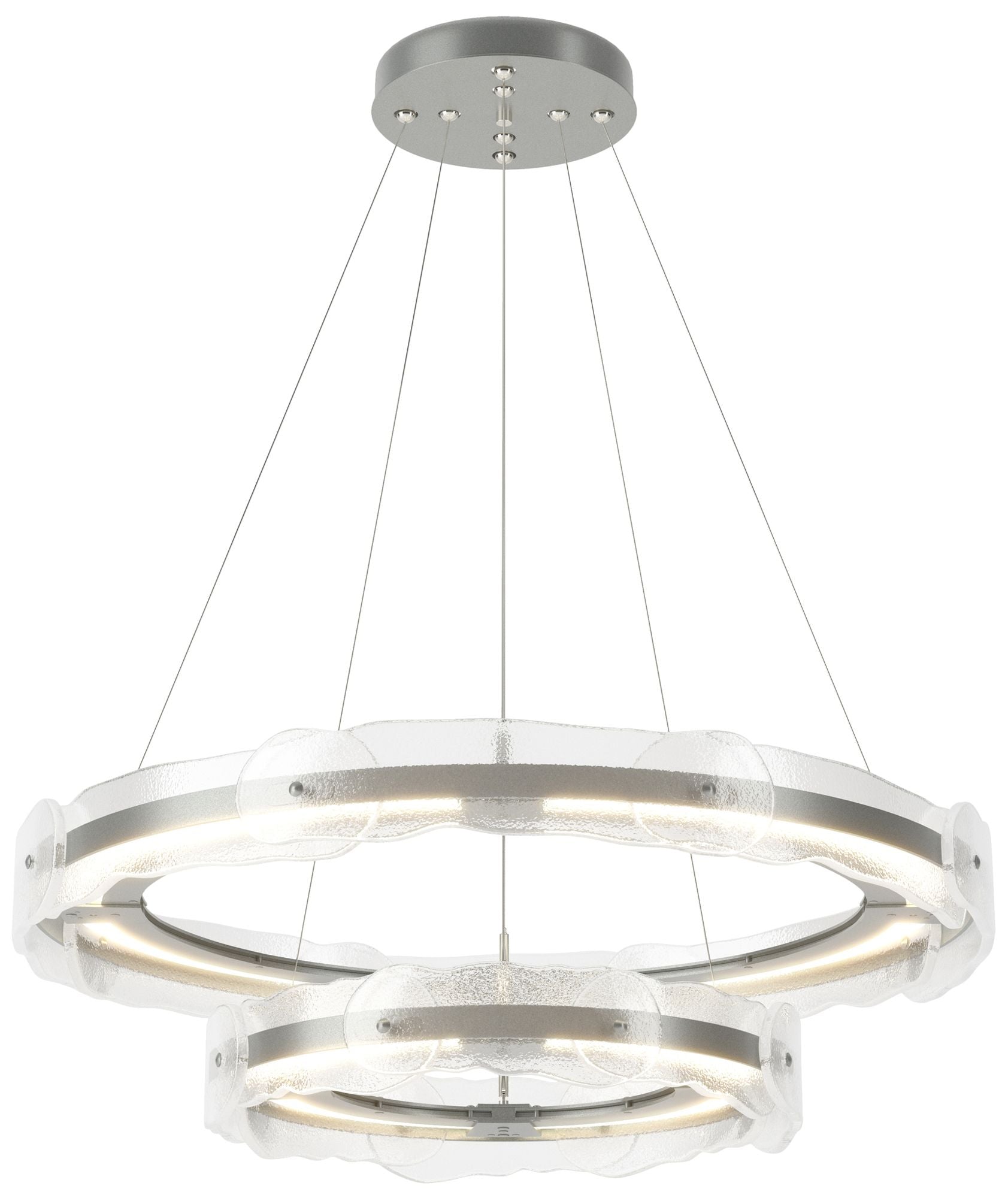 Solstice 36.6"W Tiered Standard LED Pendant w/ Clear Glass Shade