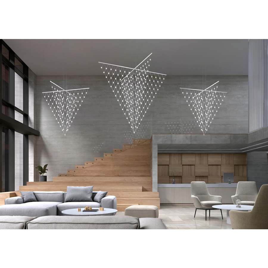 Sonneman Constellation Galaxy Matrix 4 Light 78" Wide LED Suspension Multi Light Pendant