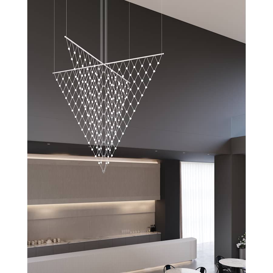 Sonneman Constellation Galaxy Matrix 4 Light 78" Wide LED Suspension Multi Light Pendant
