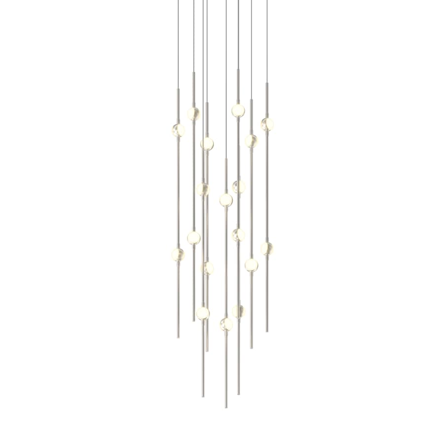 Sonneman Constellation 12" Wide LED Multi Light Pendant with White Optical Acrylic Shades and 240" Cable - 2700K