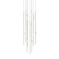 Sonneman Constellation 12" Wide LED Multi Light Pendant with White Optical Acrylic Shades and 240" Cable - 3000K