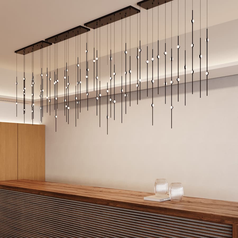 Sonneman Constellation 12" Wide LED Multi Light Pendant with White Optical Acrylic Shades and 240" Cable - 2200K