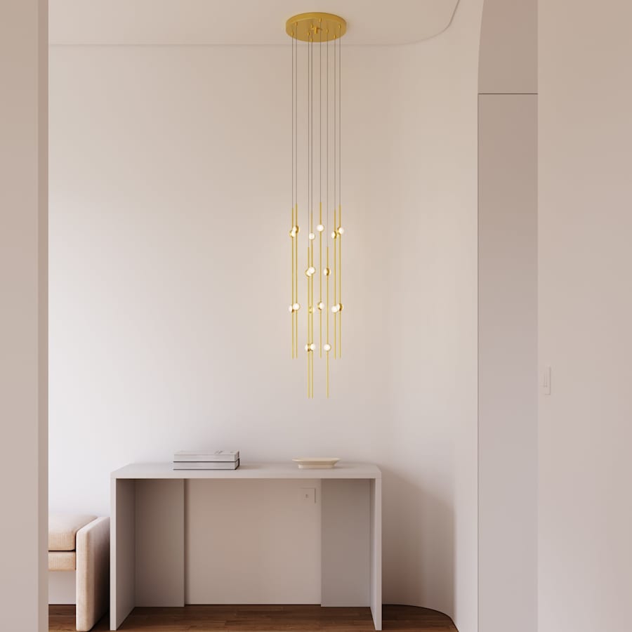 Sonneman Constellation 12" Wide LED Multi Light Pendant with White Optical Acrylic Shades and 120" Cable - 2700K