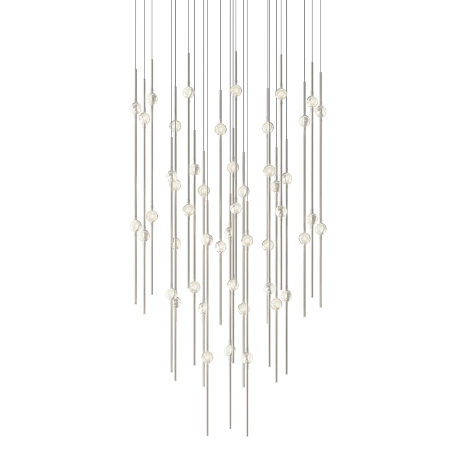 Sonneman Constellation 25" Wide LED Multi Light Pendant with Clear Faceted Acrylic Shades and 120" Cable - 2700K