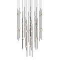 Sonneman Constellation 25" Wide LED Multi Light Pendant with Clear Faceted Acrylic Shades and 120" Cable - 2200K