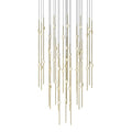 Sonneman Constellation 25" Wide LED Multi Light Pendant with Clear Faceted Acrylic Shades and 240" Cable - 2700K