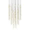 Sonneman Constellation 25" Wide LED Multi Light Pendant with White Optical Acrylic Shades and 120" Cable - 2700K