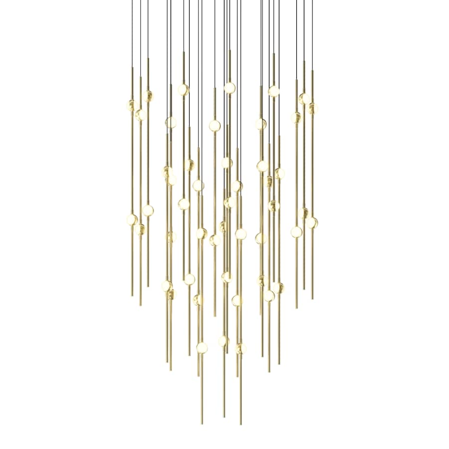 Sonneman Constellation 25" Wide LED Multi Light Pendant with White Optical Acrylic Shades and 120" Cable - 2700K