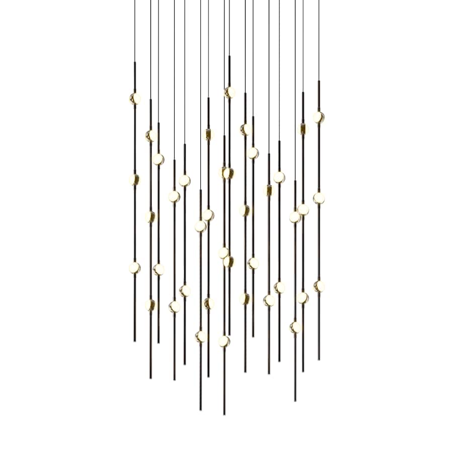 Sonneman Constellation 22" Wide LED Multi Light Pendant with White Optical Acrylic Shades and 120" Cable - 3000K