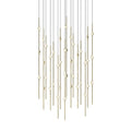 Sonneman Constellation 22" Wide LED Multi Light Pendant with Clear Faceted Acrylic Shades and 240" Cable - 2700K