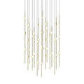 Sonneman Constellation 22" Wide LED Multi Light Pendant with White Optical Acrylic Shades and 120" Cable - 2700K