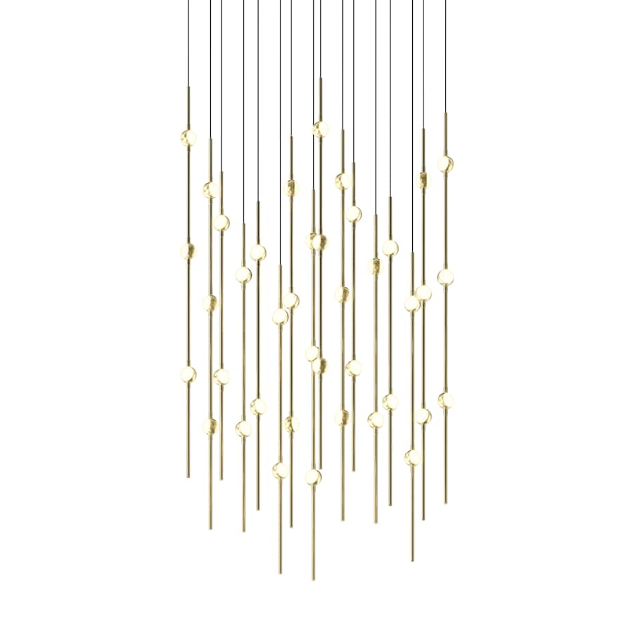 Sonneman Constellation 22" Wide LED Multi Light Pendant with White Optical Acrylic Shades and 120" Cable - 2700K