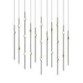 Sonneman Constellation 36" Wide LED Linear Pendant with White Optical Acrylic Shades and 120" Cable - 3000K