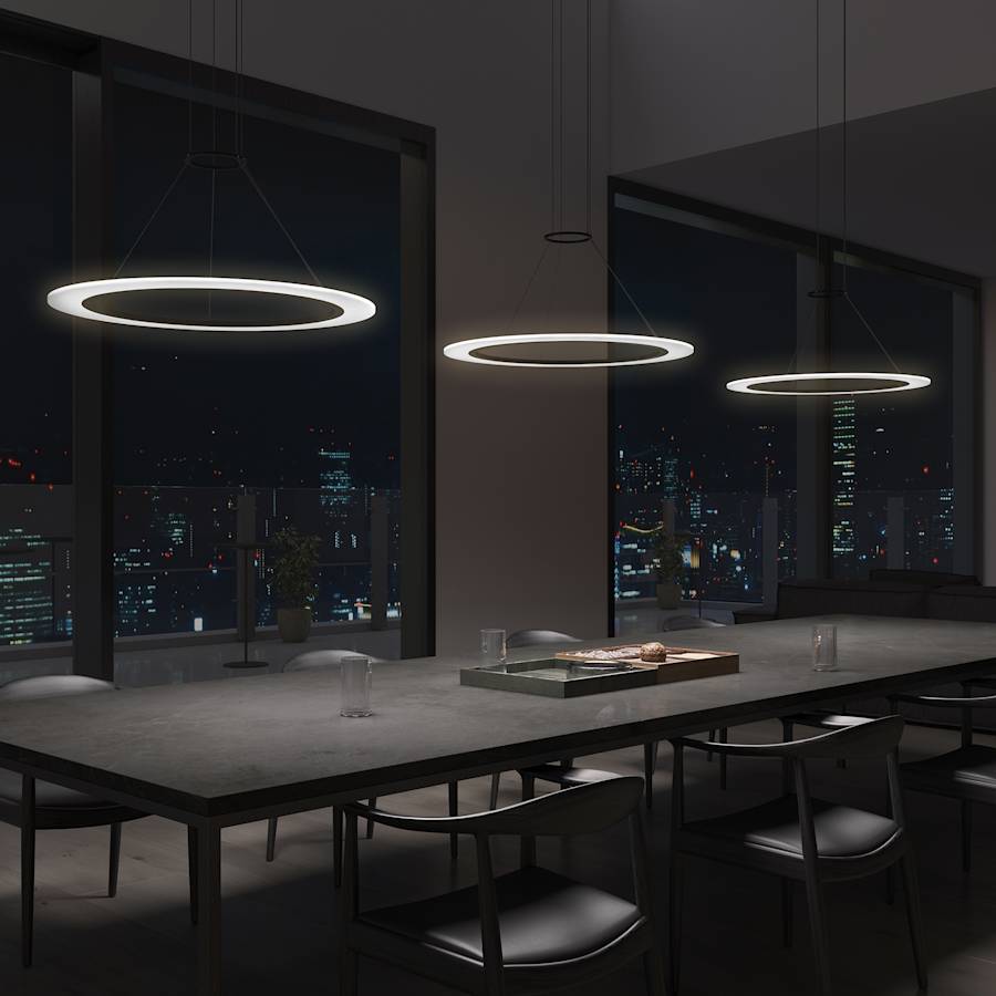 Sonneman Arctic Rings 38" Wide LED Suspension Pendant