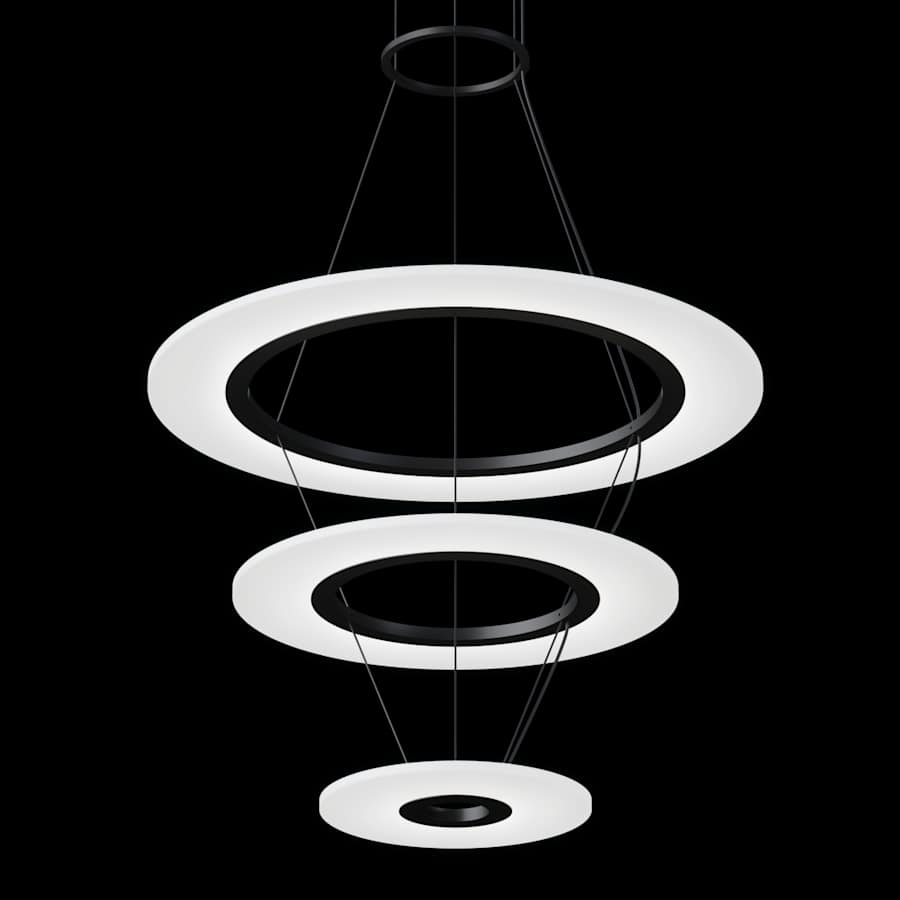 Sonneman Arctic Rings 3 Light 31" Wide LED Ring Chandelier