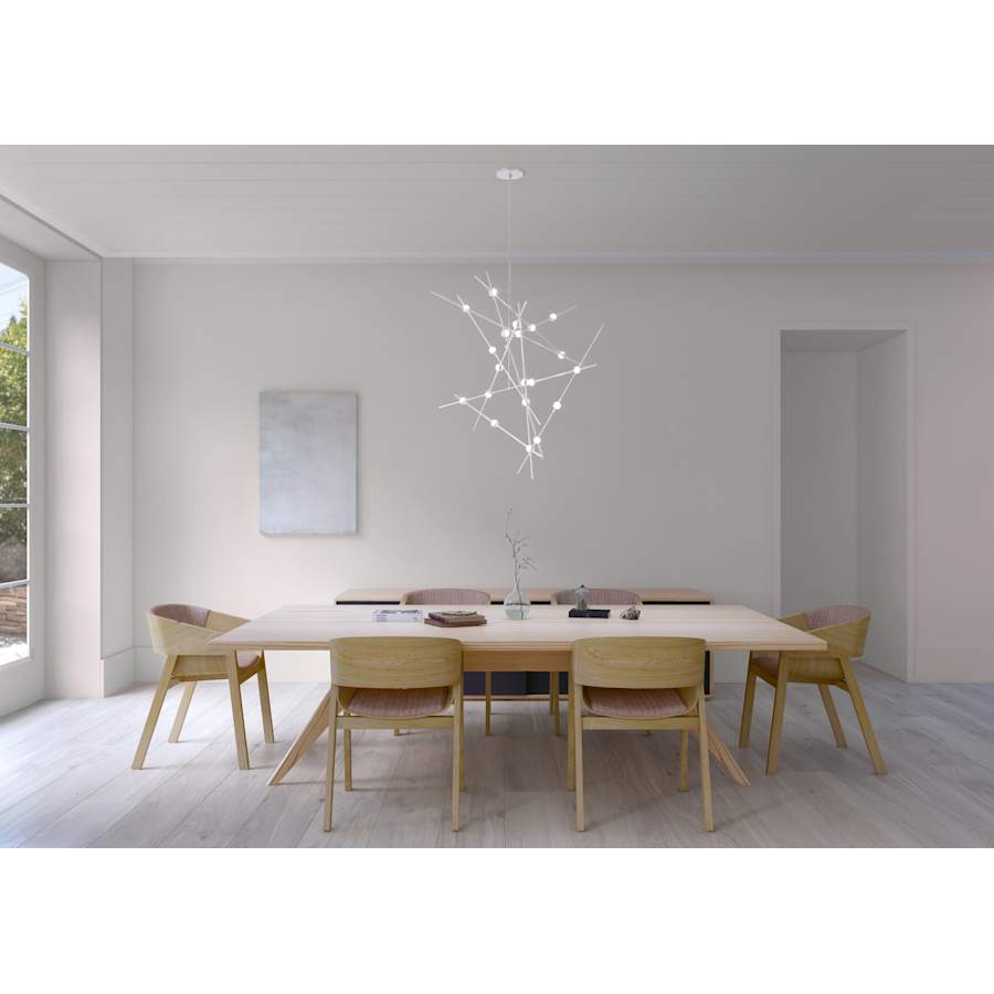 Sonneman Constellation Aquila Major 20 Light 37" Wide LED Abstract Pendant with White Acrylic Shades