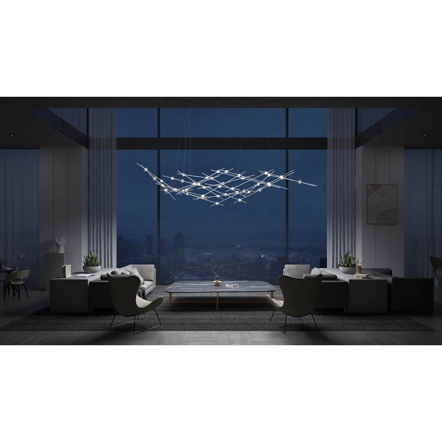 Sonneman Constellation Ursa Major 44 Light 93" Wide LED Abstract Chandelier