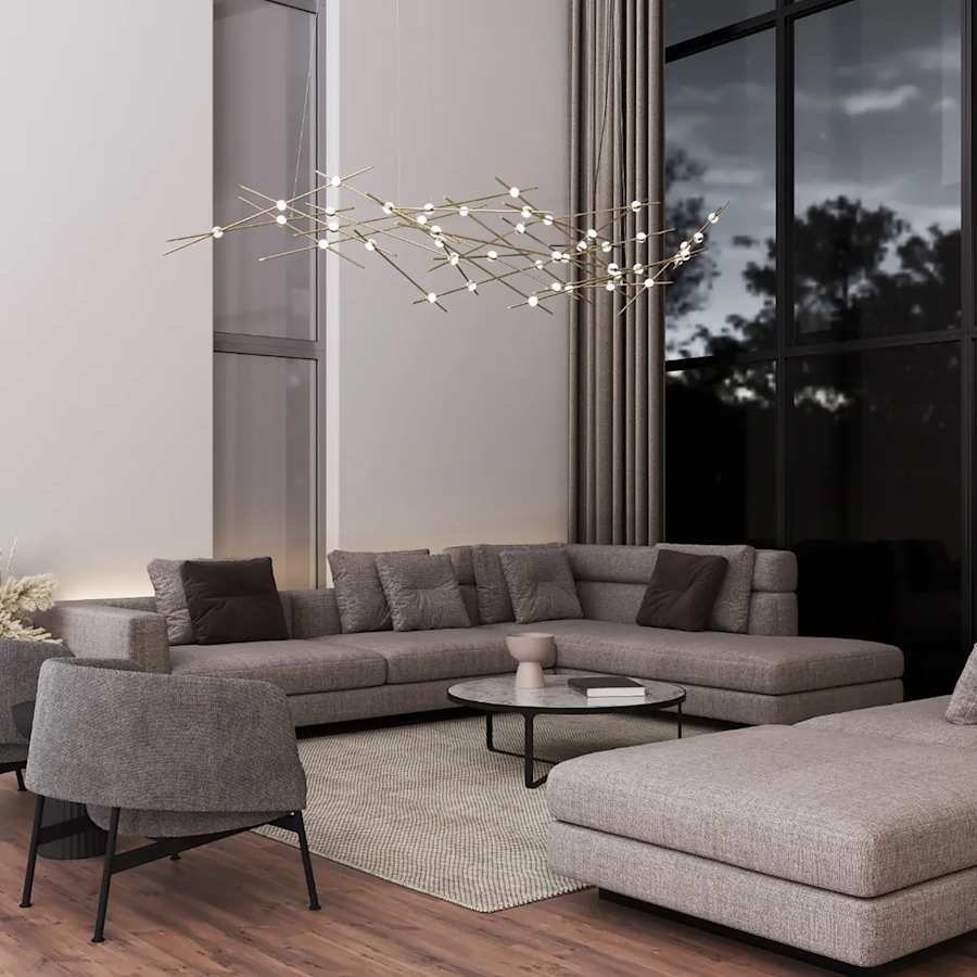 Sonneman Constellation Ursa Major 44 Light 93" Wide LED Abstract Chandelier