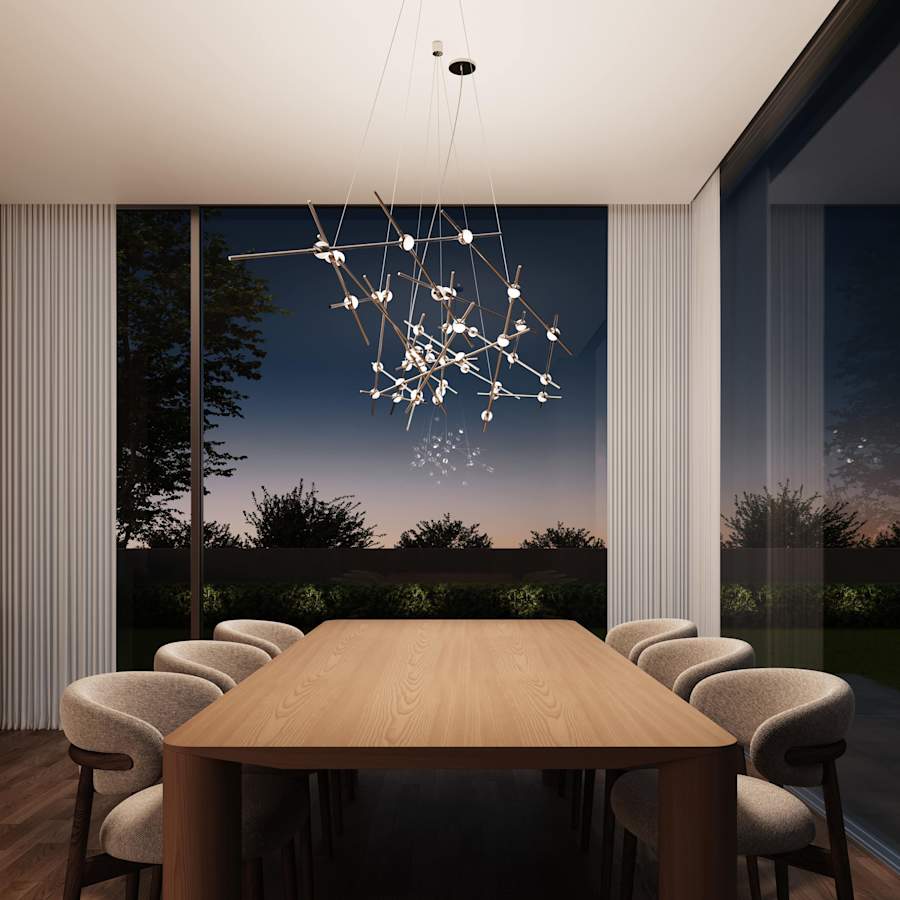 Sonneman Constellation Ursa Major 44 Light 93" Wide LED Abstract Chandelier