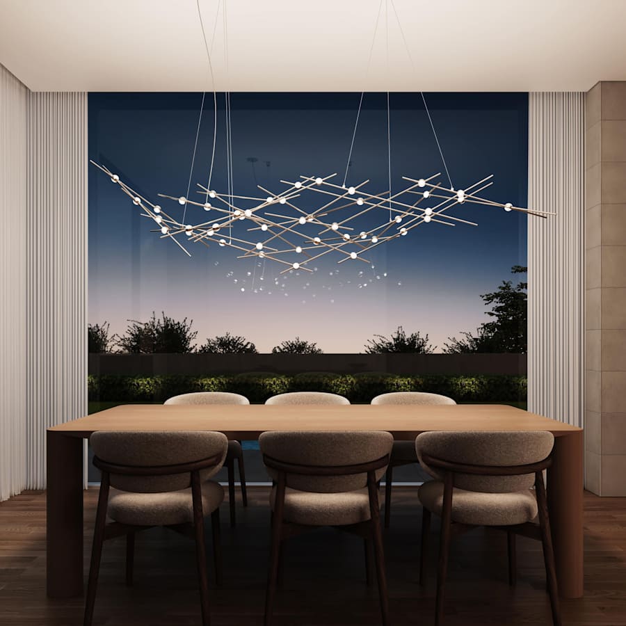 Sonneman Constellation Ursa Major 44 Light 93" Wide LED Abstract Chandelier