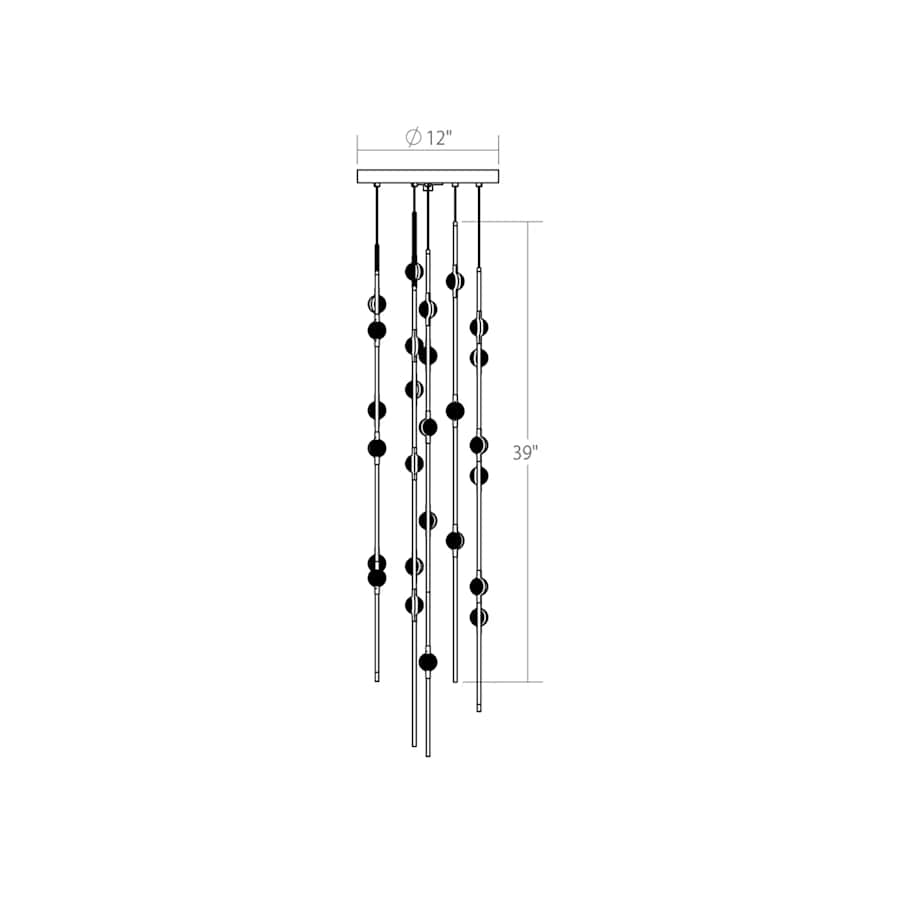 Sonneman Constellation Andromeda 8 Light 6" Wide LED Abstract Multi Light Pendant