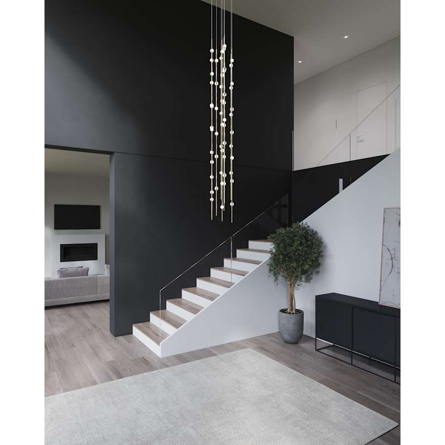 Sonneman Constellation Andromeda 55 Light 12" Wide LED Abstract Multi Light Pendant