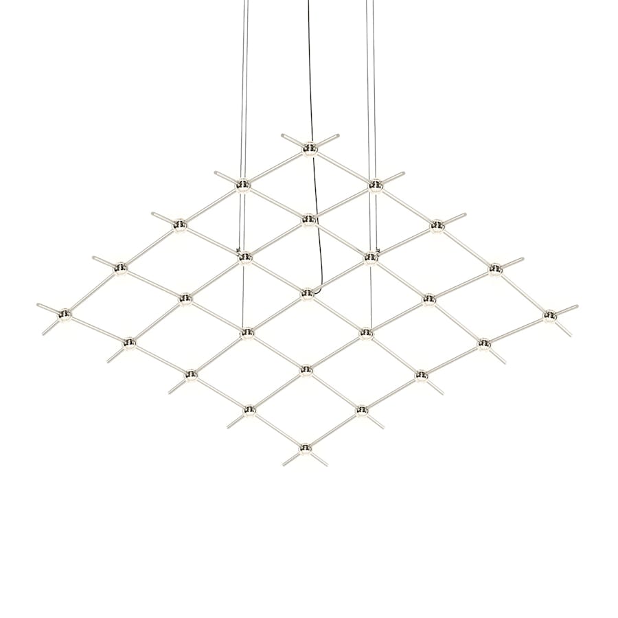 Sonneman Constellation Aquarius Medius 25 Light 122" Wide LED Chandelier with Faceted Acrylic Shades