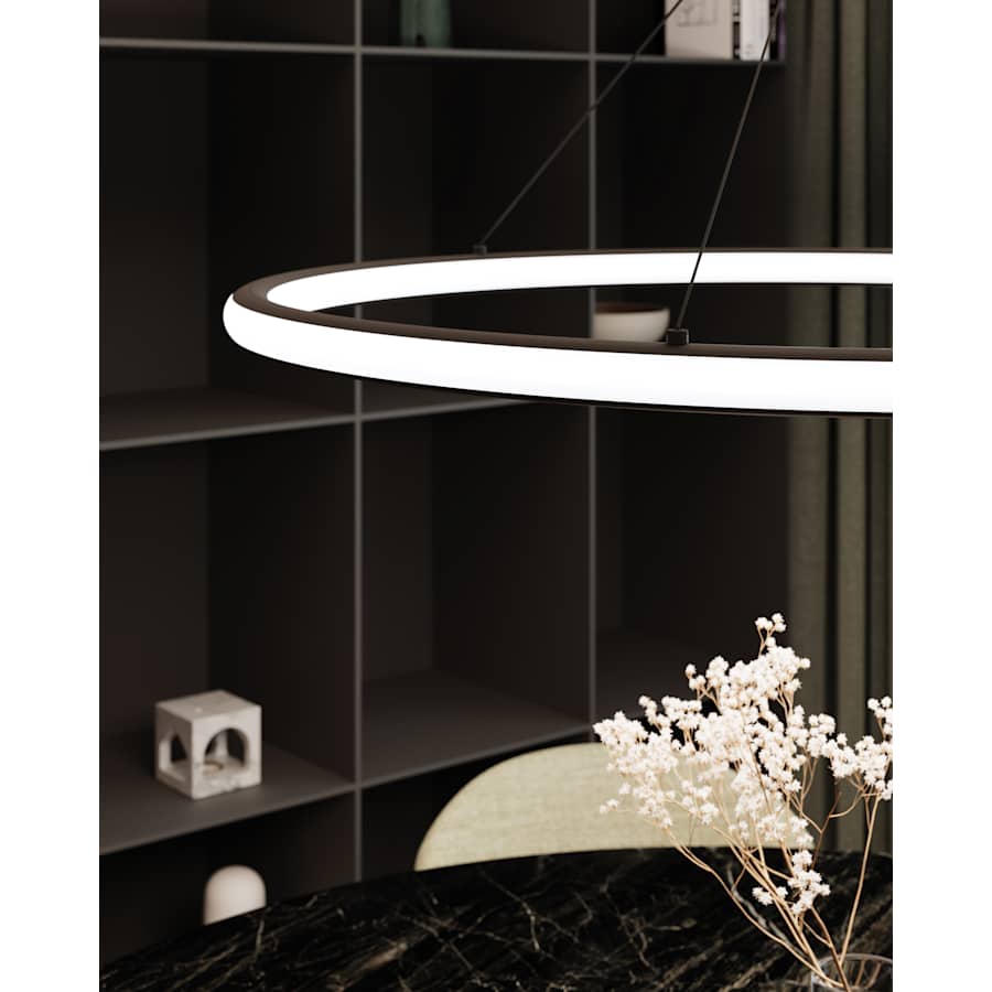 Sonneman Luna 38" Wide LED Ring Chandelier - 3000K