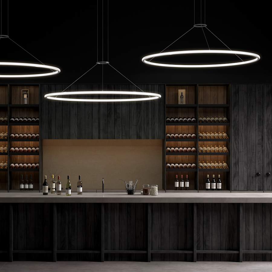 Sonneman Luna 38" Wide LED Ring Chandelier - 3500K